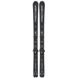 Fischer XTR RACE Black 2025, svart racingpistski med detaljer och grafik